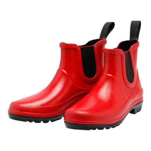 Grand Step Shoes Gummistiefel Vickie (Chelseaboot aus Naturkautschuk) rot Damen